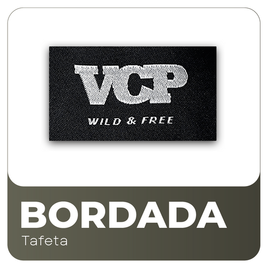 Etiqueta Bordada Tafeta